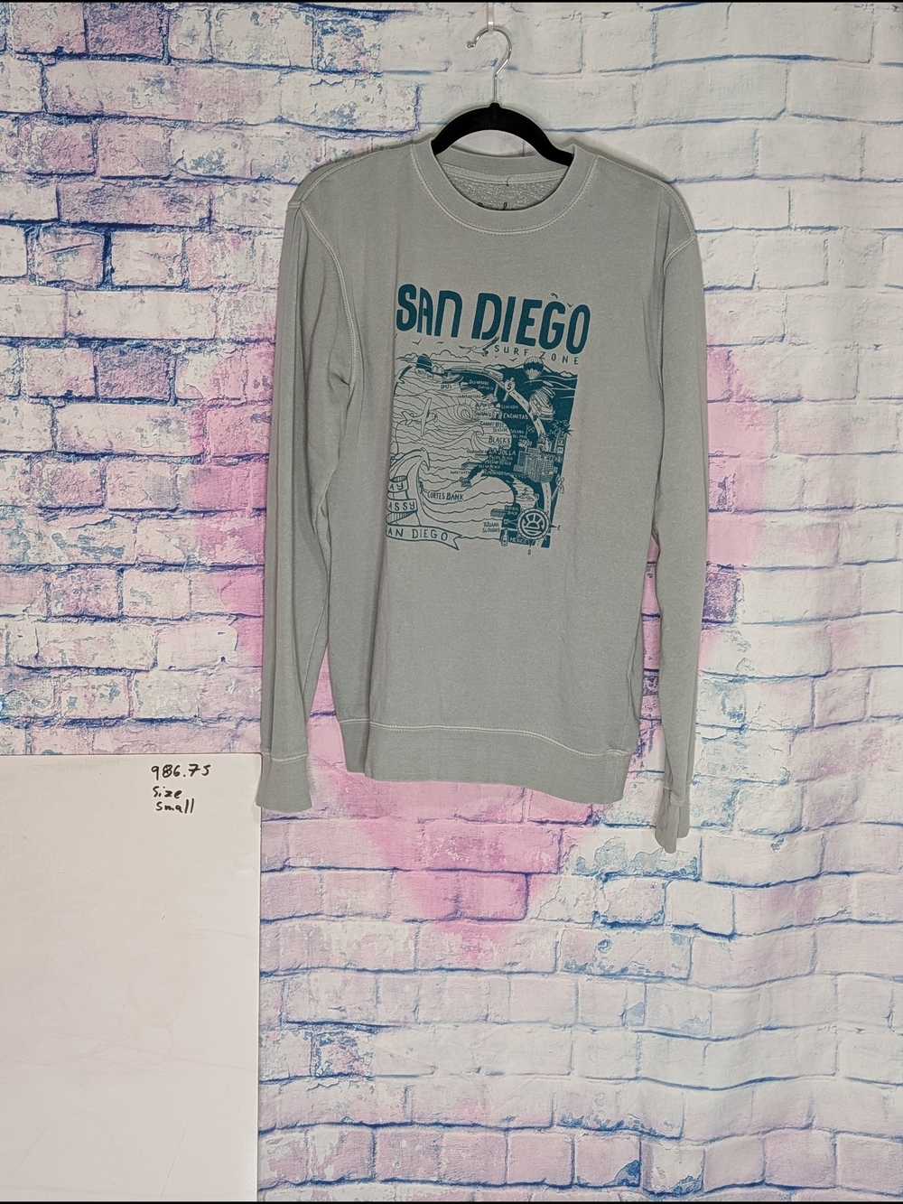 San Diego Graphic Crewneck Sweater - Light Gray